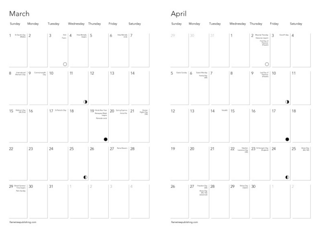 Flame Tree 2026 Diary - Vincent van Gogh Almond Blossom