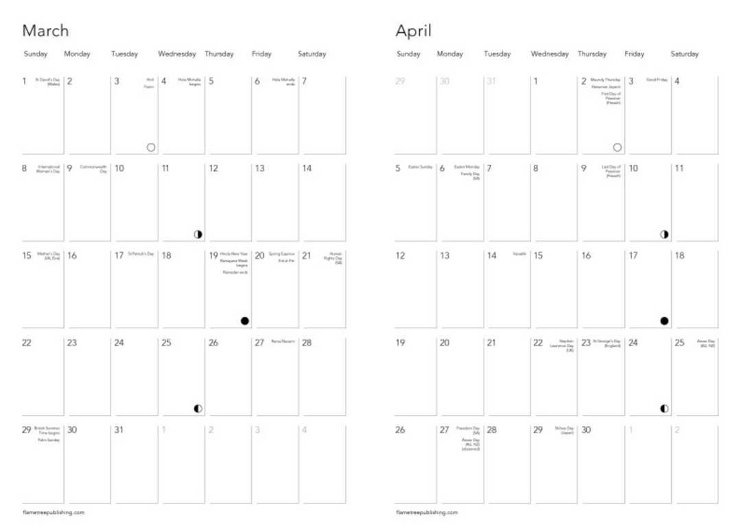 Flame Tree 2026 Diary - Jade Mosinski Botanical Bee