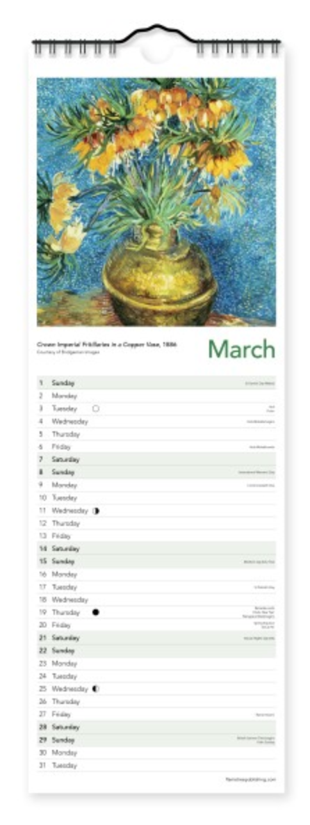 2026 Flame Tree Mini Calendar - Vincent van Gogh