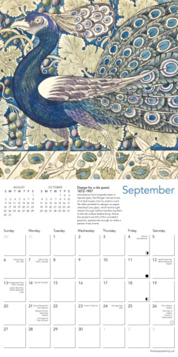 2026 Flame Tree Mini Calendar - V & A De Morgan Animals