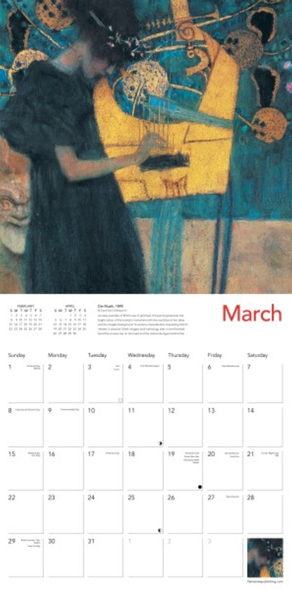 2026 Flame Tree Wall Calendar - Gustav Klimt