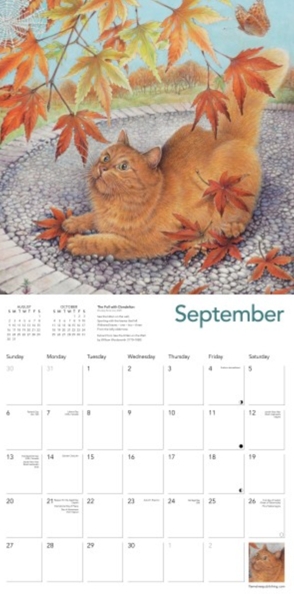 2026 Flame Tree Wall Calendar - Ivory Cats by Lesley Anne Ivory