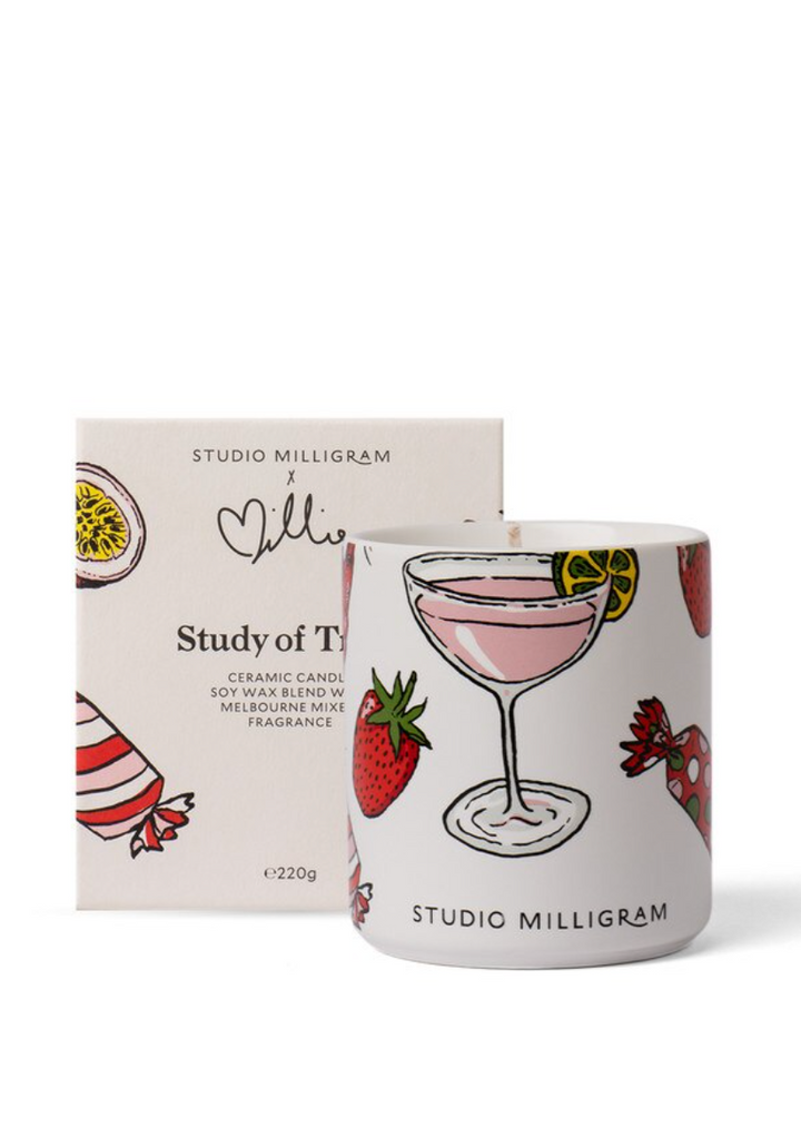 StudioStudio Millgram Christmas Ceramic Candle - Lobster ( Study of Trees)