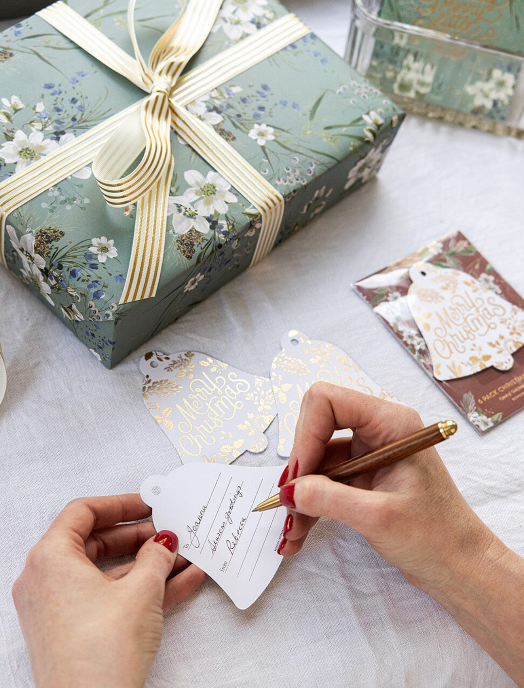 Bespoke Gift Tag Pack - Merry Christmas Bell