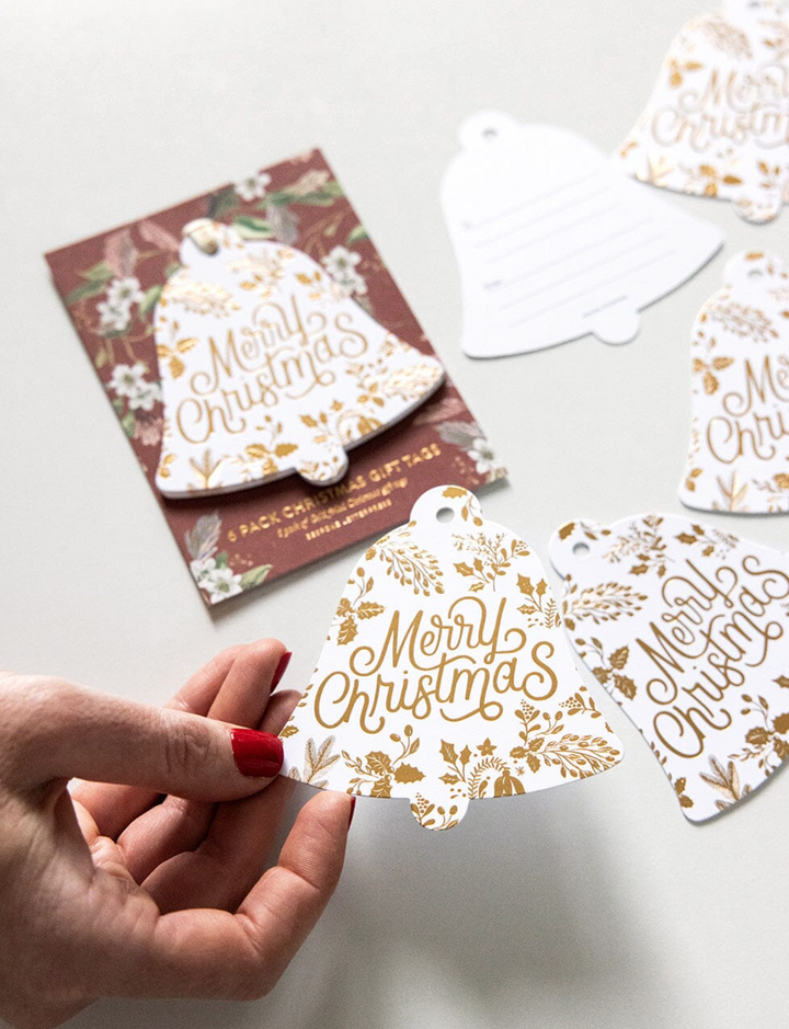 Bespoke Gift Tag Pack - Merry Christmas Bell