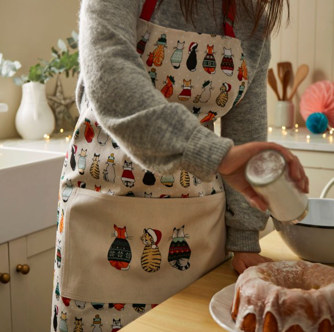 Cotton Apron - Christmas Cats