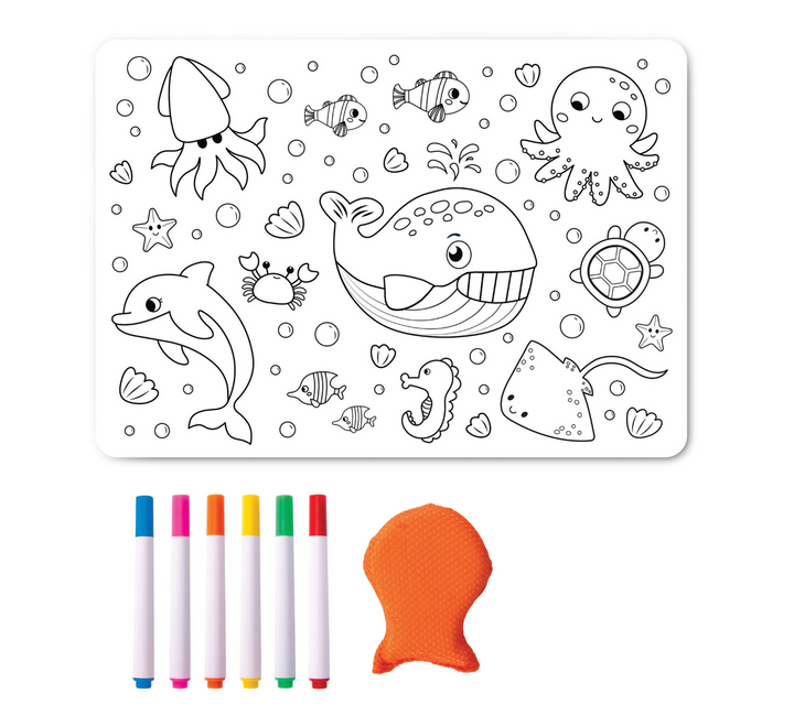 Colour In Placemat - Sealife