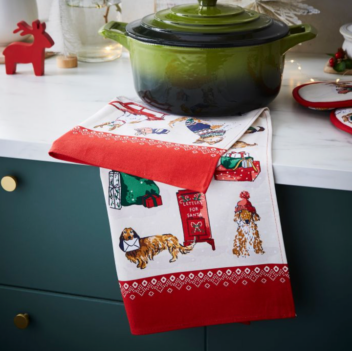 Cotton Tea Towel - Merry Mutts