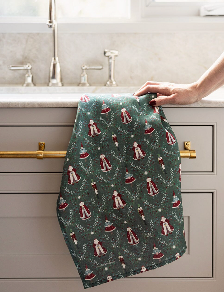 Bespoke Linen Tea Towel - Mr & Mrs Claus