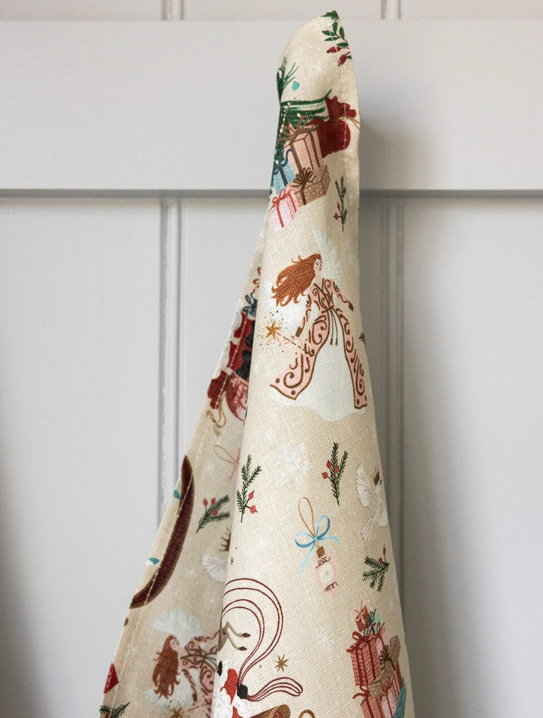 Linen Tea Towel - An Enchanted Christmas