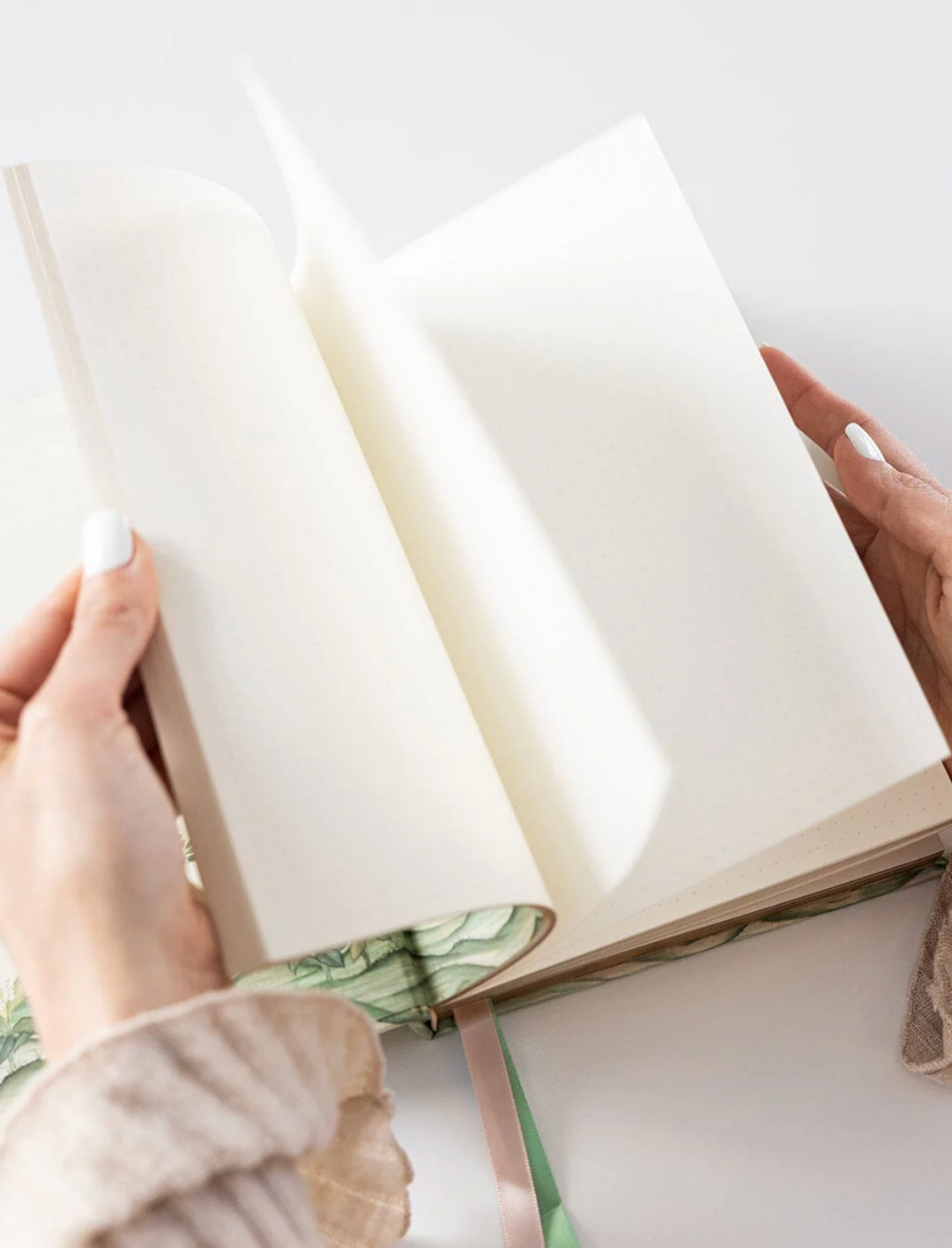 Bespoke Linen Bound Journal - Spring Landscape ( Bullet Journal)