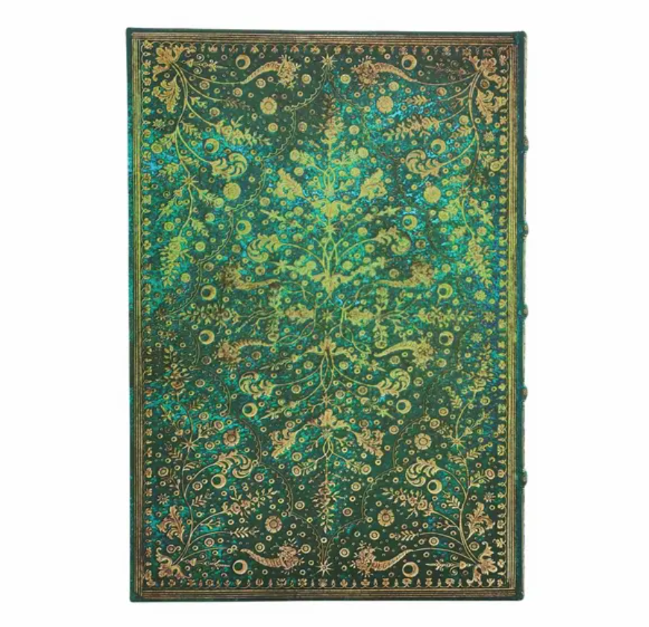 Hard Cover Journal - Emerald Flower