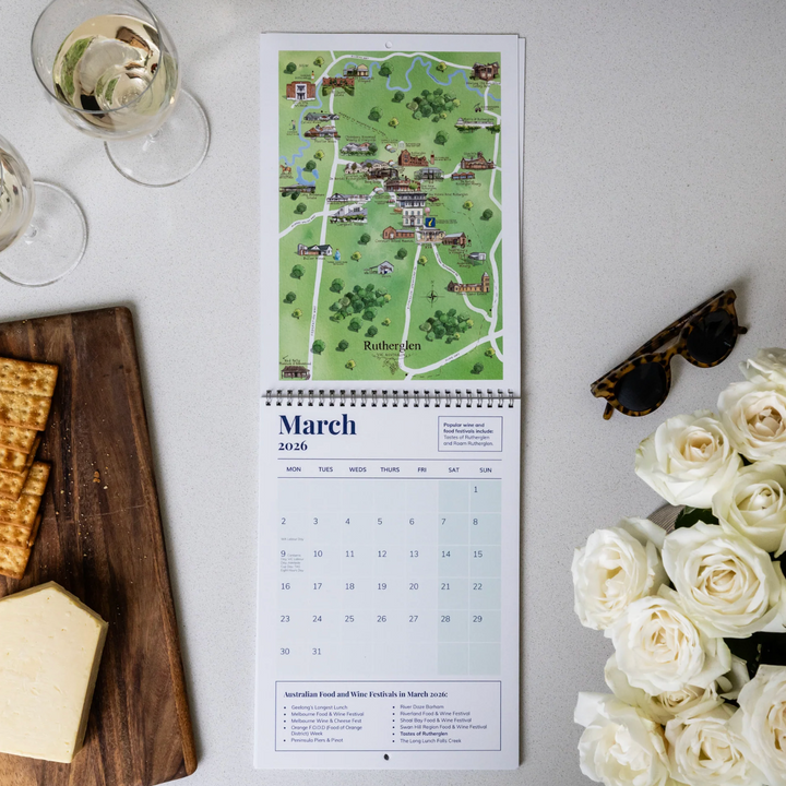 2026 Wall Calendar - Australian Food & Wine Festivals