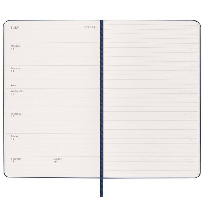 Moleskine 2026 Weekly, Large, Hard Cover Diary - Sapphire Blue