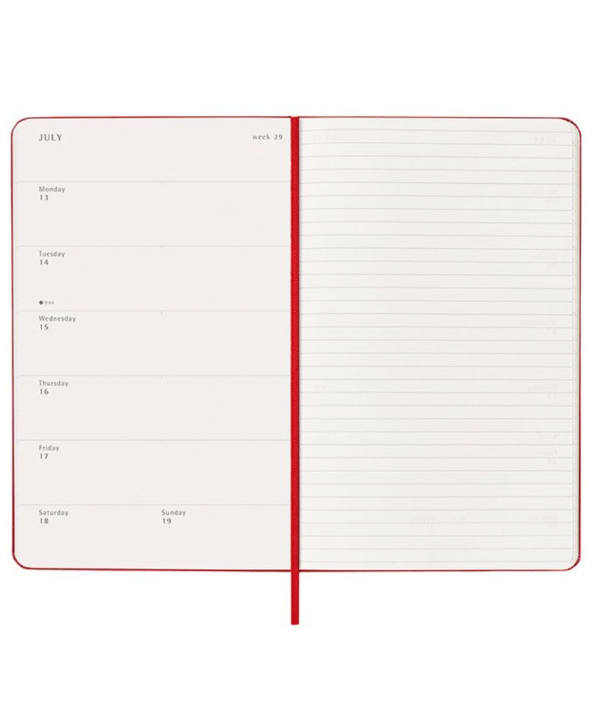 Moleskine 2026 Weekly, Large, Hard Cover Diary - Scarlet Red
