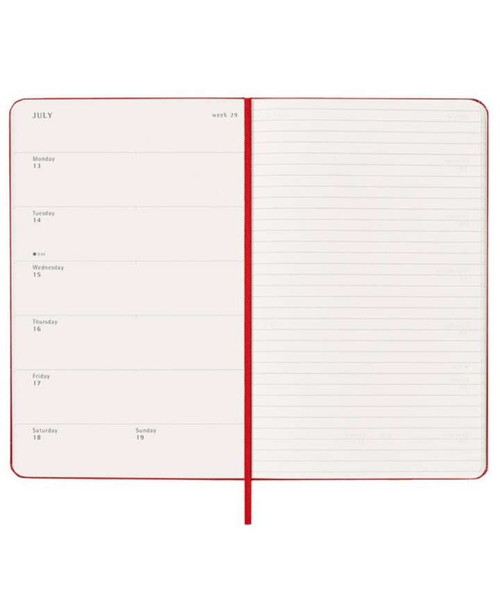 Moleskine 2026 Weekly, Large, Hard Cover Diary - Scarlet Red