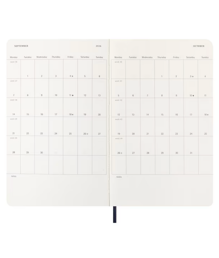 Moleskine 2026  Weekly, Large, Soft Cover Diary - Sapphire Blue