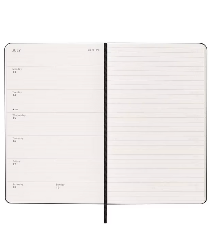 Moleskine 2026 Weekly, Large, Hard Cover Diary - Black