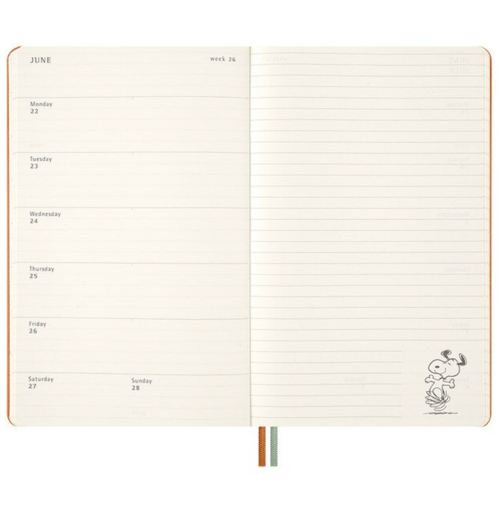 Moleskine 2026 Weekly, Large, Hard Cover Diary - Snoopy Tomorrow