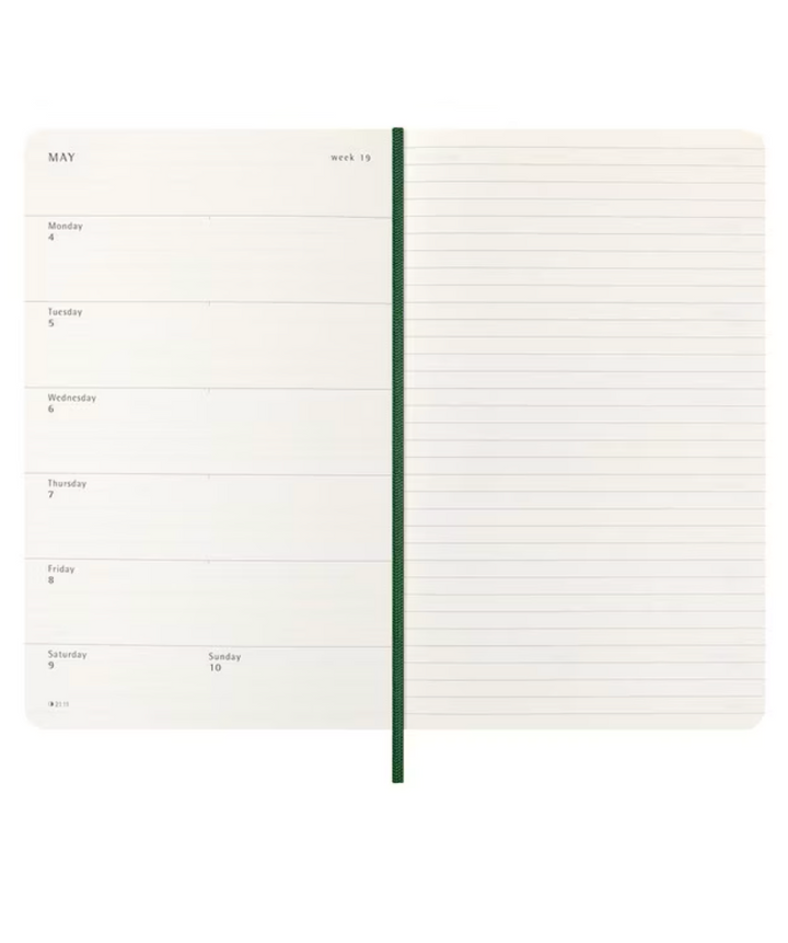 Moleskine 2026  Weekly, Large, Soft Cover Diary - Myrtle Green