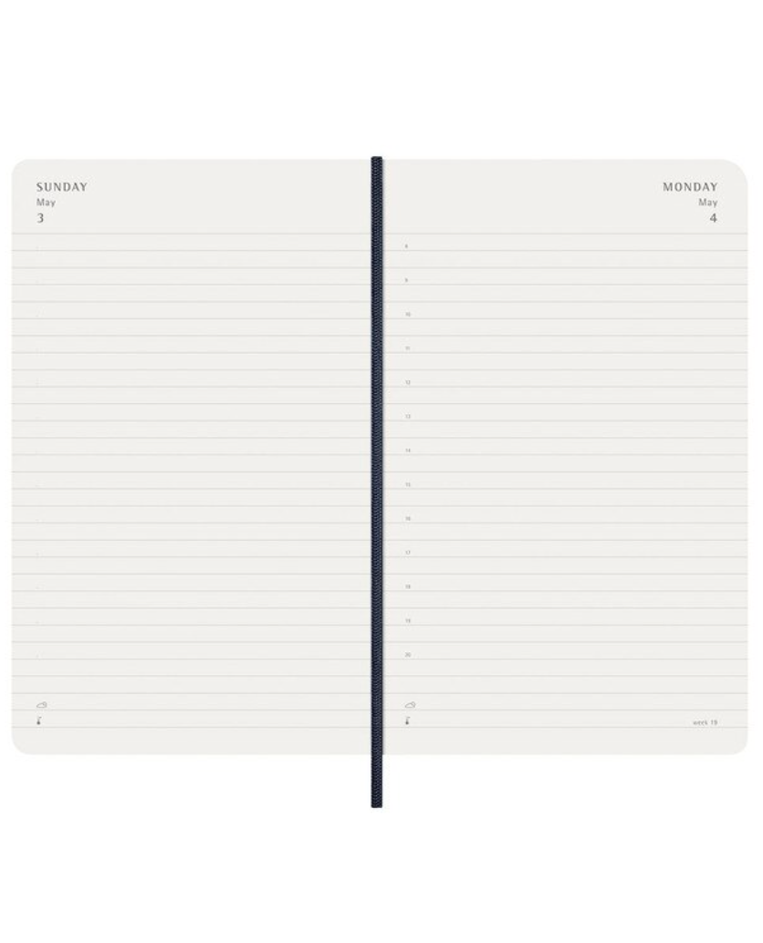 Moleskine 2026 Daily, Large, Soft Cover Diary - Sapphire Blue