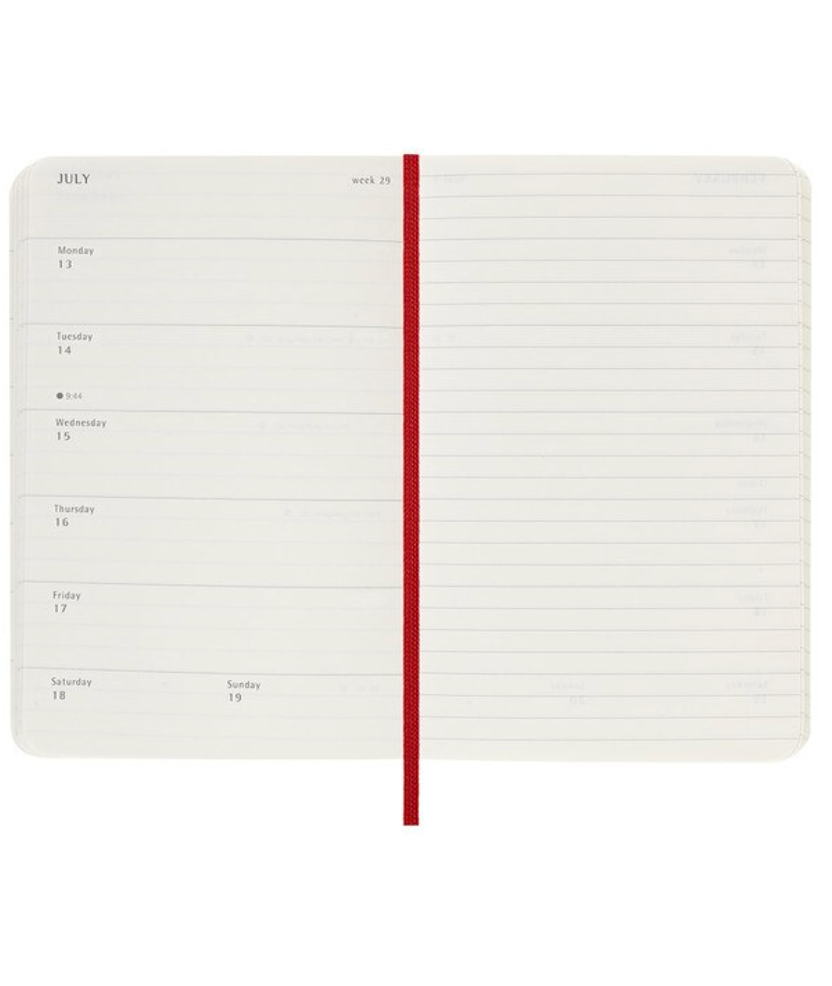 Moleskine 2026 Weekly, Pocket, Soft Cover Diary - Scarlet Red