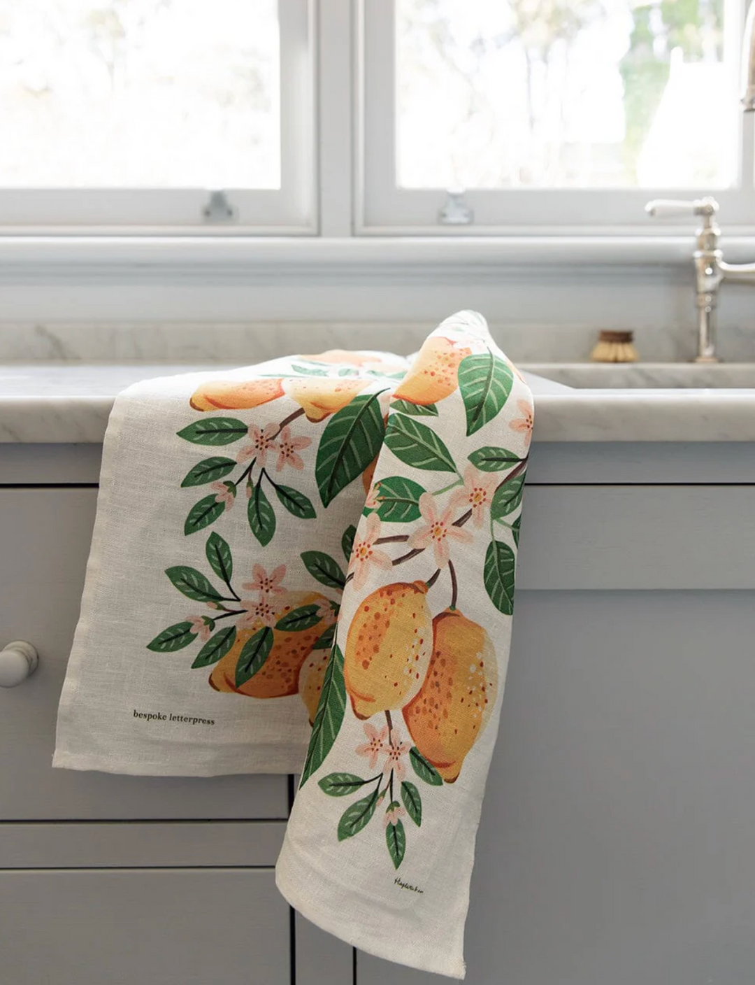 Bespoke Linen Tea Towel - Lemons