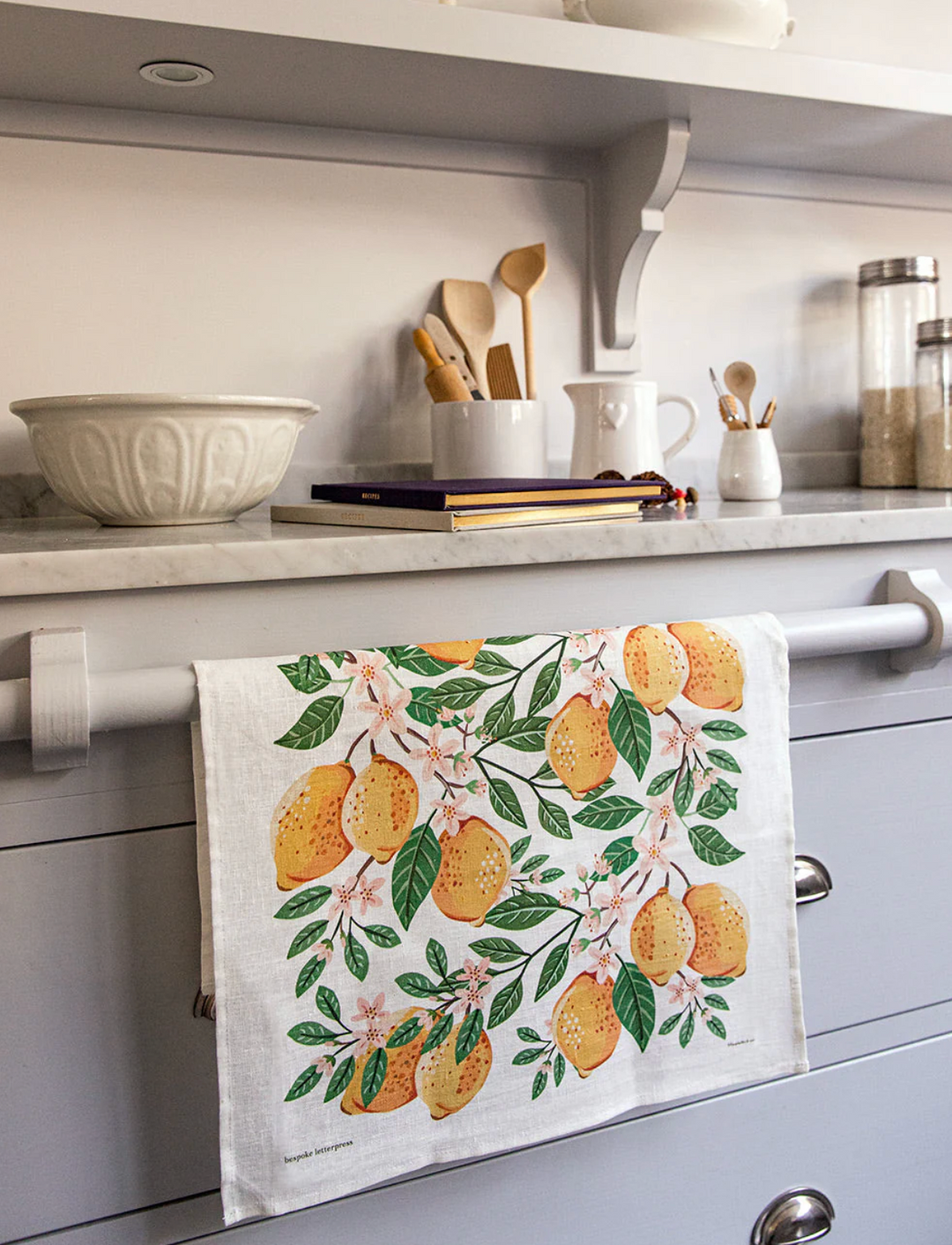 Bespoke Linen Tea Towel - Lemons