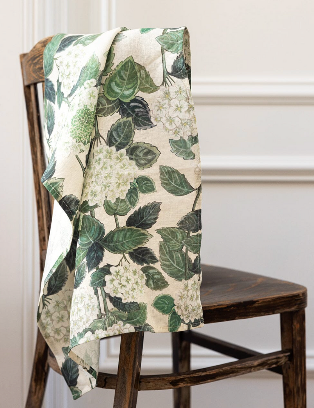Bespoke Linen Tea Towel - Hydrangea
