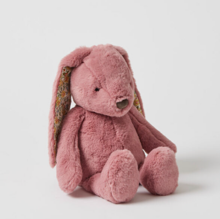 Jiggle & Giggle Plush Toy - Floral Raspberry Bunny Medium