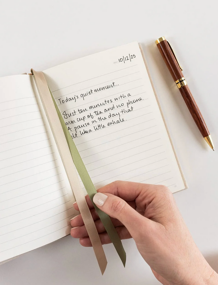 Bespoke Linen Bound Pocket Journal - Desert Sand (Lined Pages)