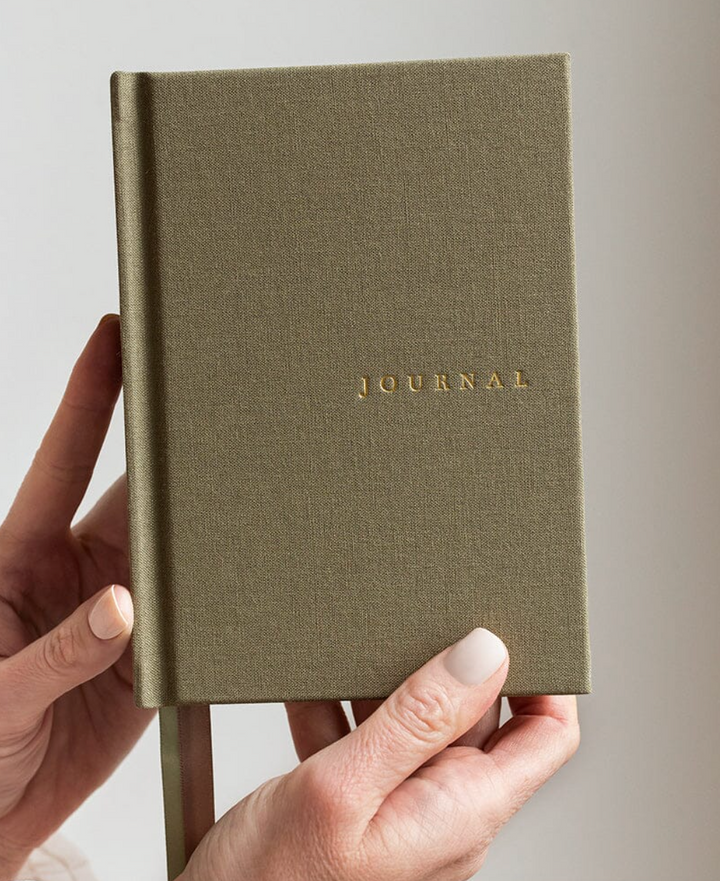 Bespoke Linen Bound Pocket Journal - Saltmarsh (Bullet Pages)