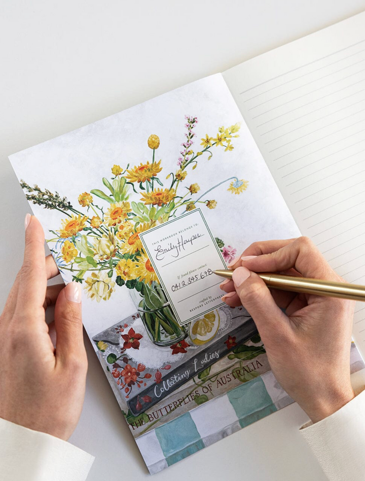 Bespoke Workbook - Native Wildflowers (Lined)
