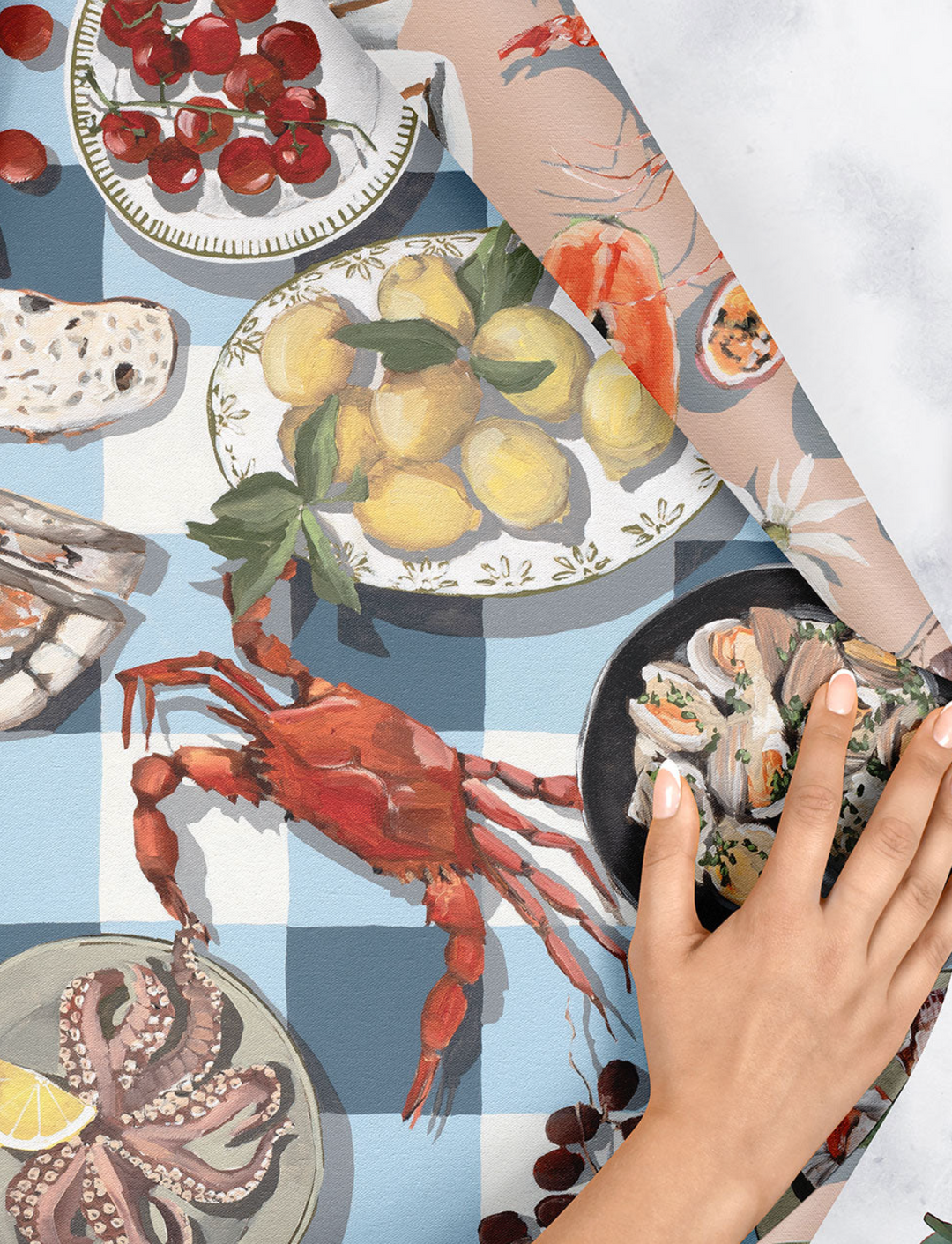 Flat Wrap - Summer Picnic / Crab & Squid