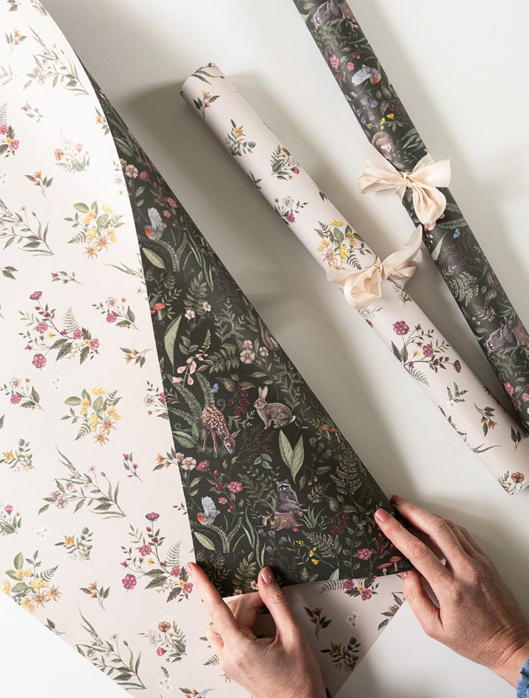 Flat Wrap - Dainty Blooms / Forest Friends