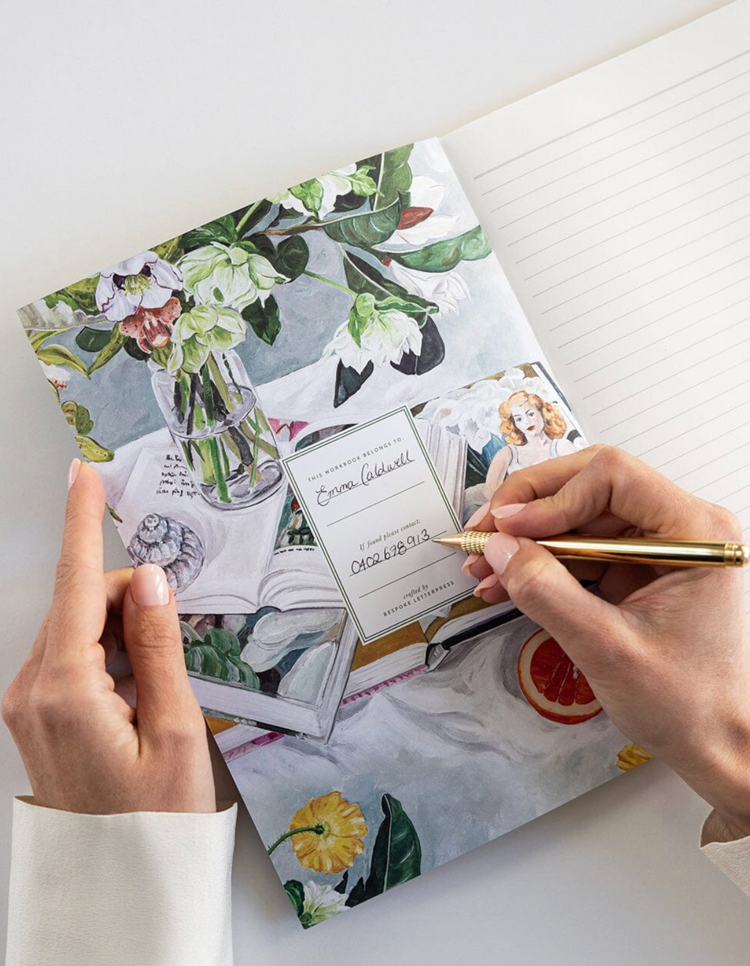 Bespoke Workbook - August Blooms (Lined)