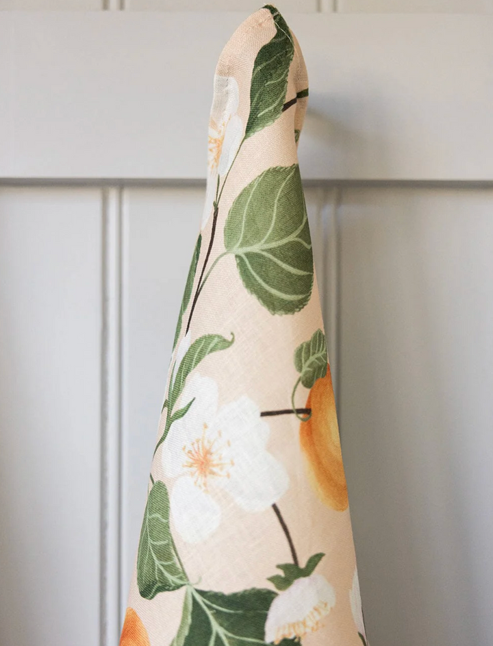 Bespoke Linen Tea Towel - Peaches