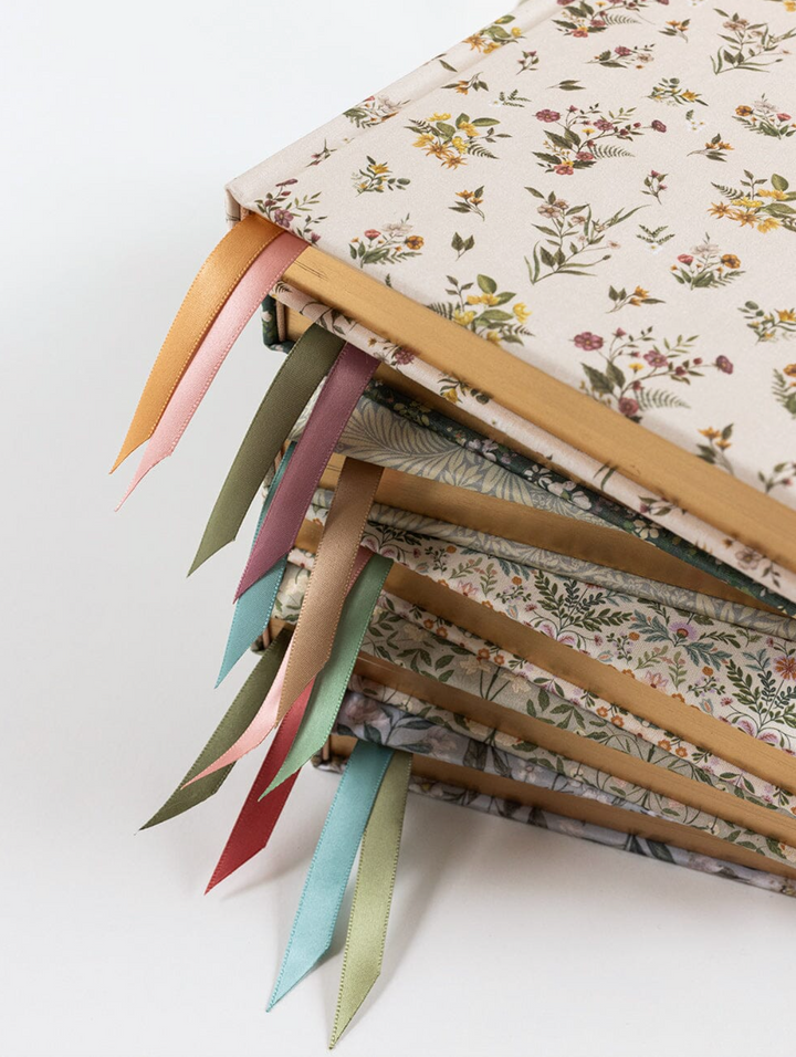 Bespoke Linen Bound Journal - Summer Perennials (Bullet Journal)
