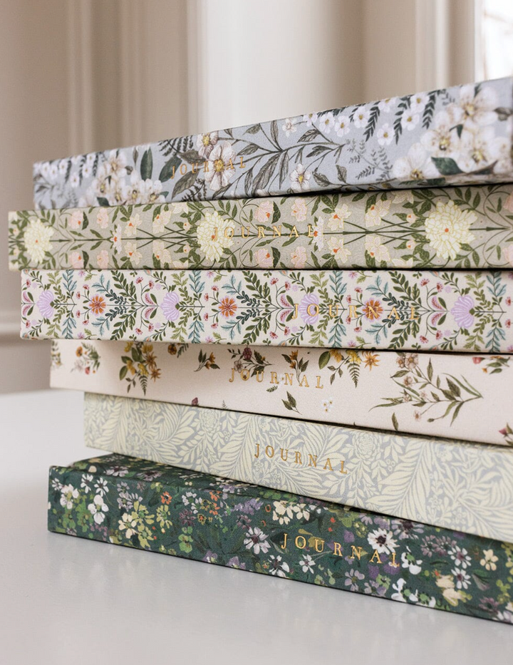 Bespoke Linen Bound Journal - Summer Perennials (Bullet Journal)