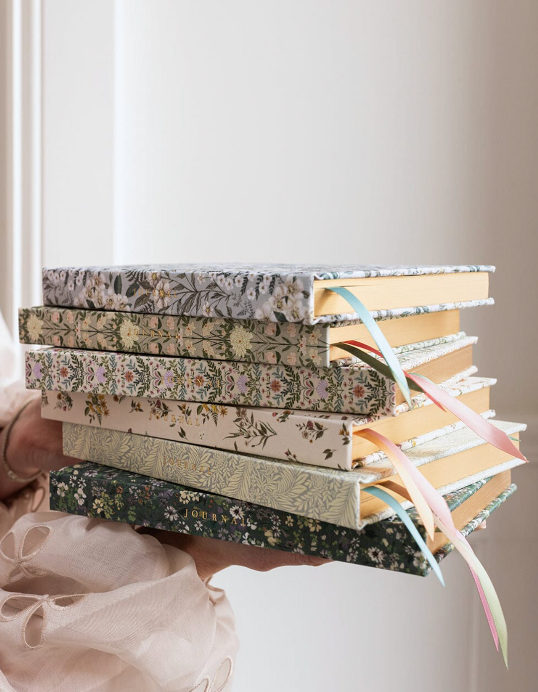 Bespoke Linen Bound Journal - Botanical Blooms (Lined Journal)