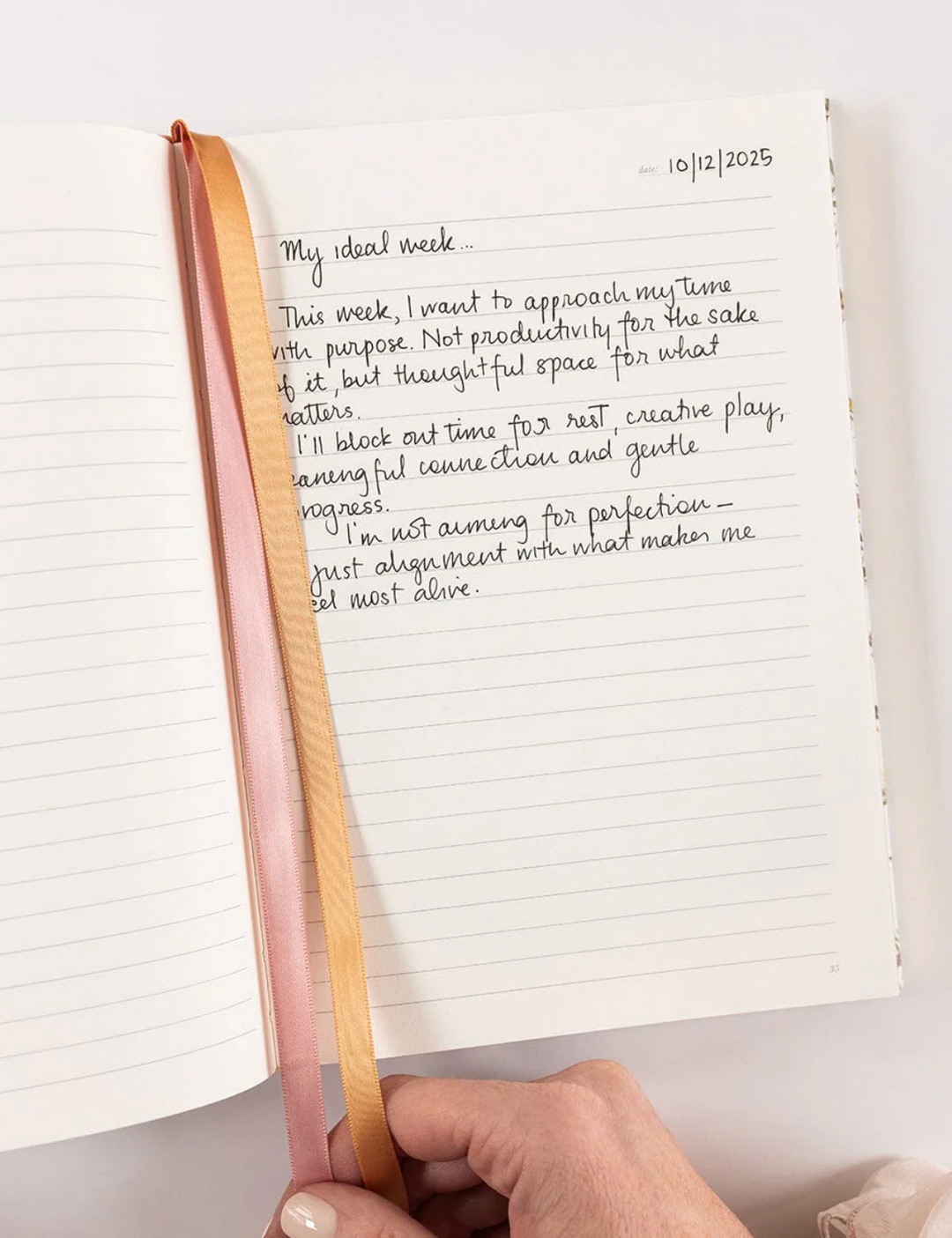 Bespoke Linen Bound Journal - Botanical Blooms (Lined Journal)