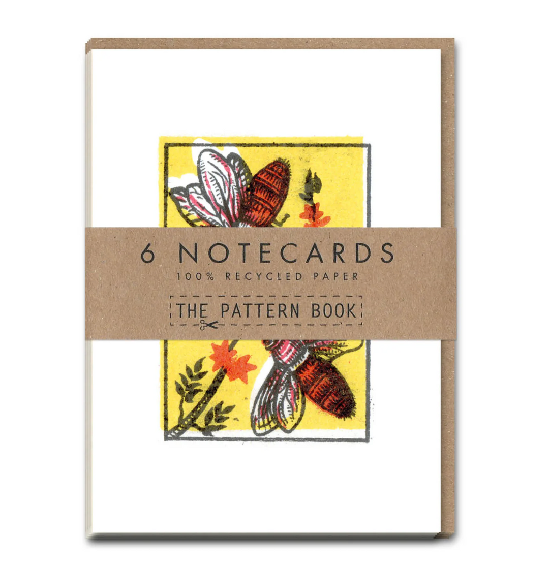 The Pattern Book -Matchbox Bees Notecard Set