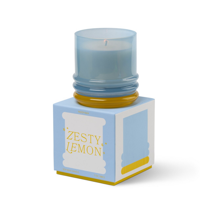 Stacked Glass Candles - Zesty Lemon
