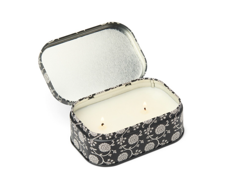 Cherie Printed Tin Candle - Black Fig & Olive