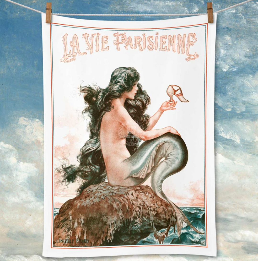 Tea Towel - French Mermaid