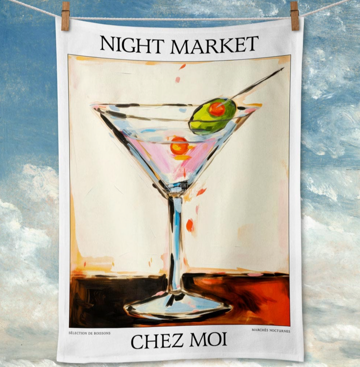 Tea Towel - Chez Moi Martini