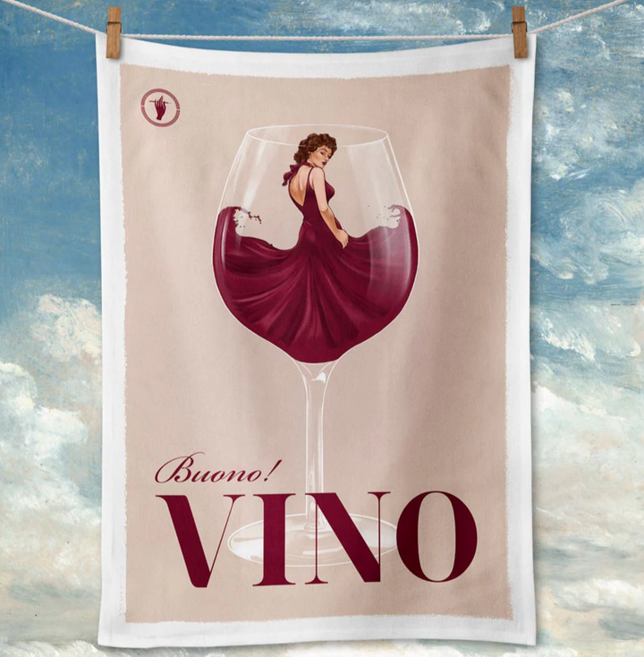 Tea Towel - Vino