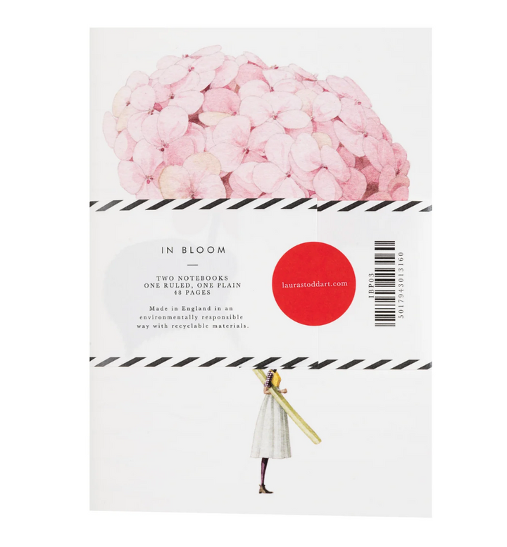 Laura Stoddart Set of 2  A6 Notebooks - Pink Flowers