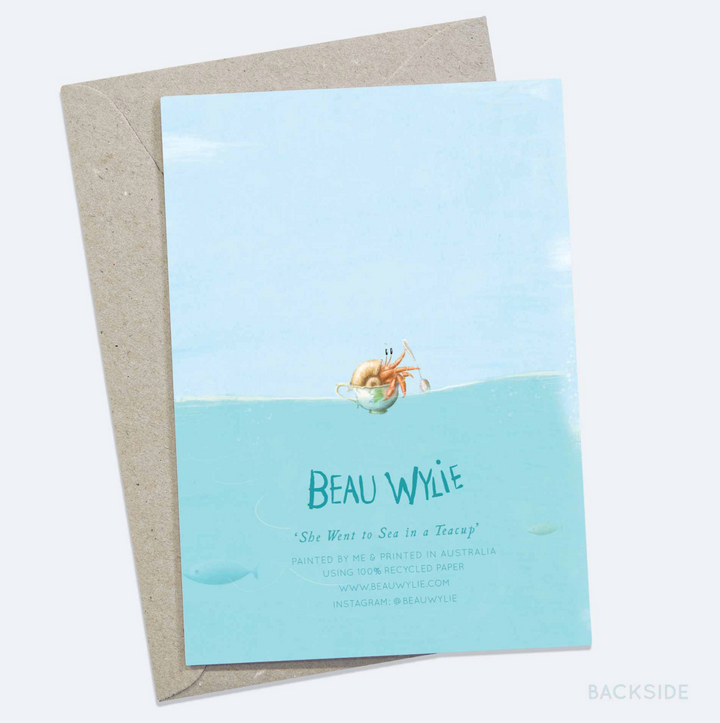 Beau Wylie Card - She Went to Sea in a Teacup