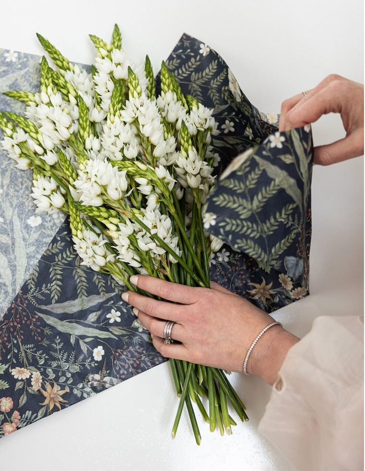 Bespoke Letterpress - Tissue Paper 4Pk - Dusk In Bloom